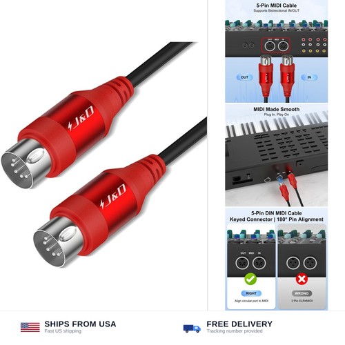 Pin din midi cable - j&d,